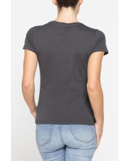 T-SHIRT CON STRASS IN JERSEY DI PURO COTONE