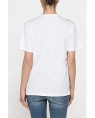 T-SHIRT GIROCOLLO IN COTONE CON STAMPA NEW LOGO CARRERA