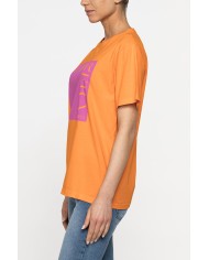 T-SHIRT GIROCOLLO IN COTONE CON STAMPA NEW LOGO CARRERA