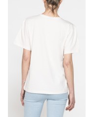 T-SHIRT GIROCOLLO IN COTONE CON STAMPA NEW LOGO CARRERA