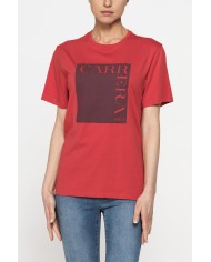 T-SHIRT GIROCOLLO IN COTONE CON STAMPA NEW LOGO CARRERA