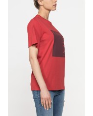 T-SHIRT GIROCOLLO IN COTONE CON STAMPA NEW LOGO CARRERA