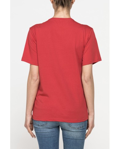 T-SHIRT GIROCOLLO IN COTONE CON STAMPA NEW LOGO CARRERA