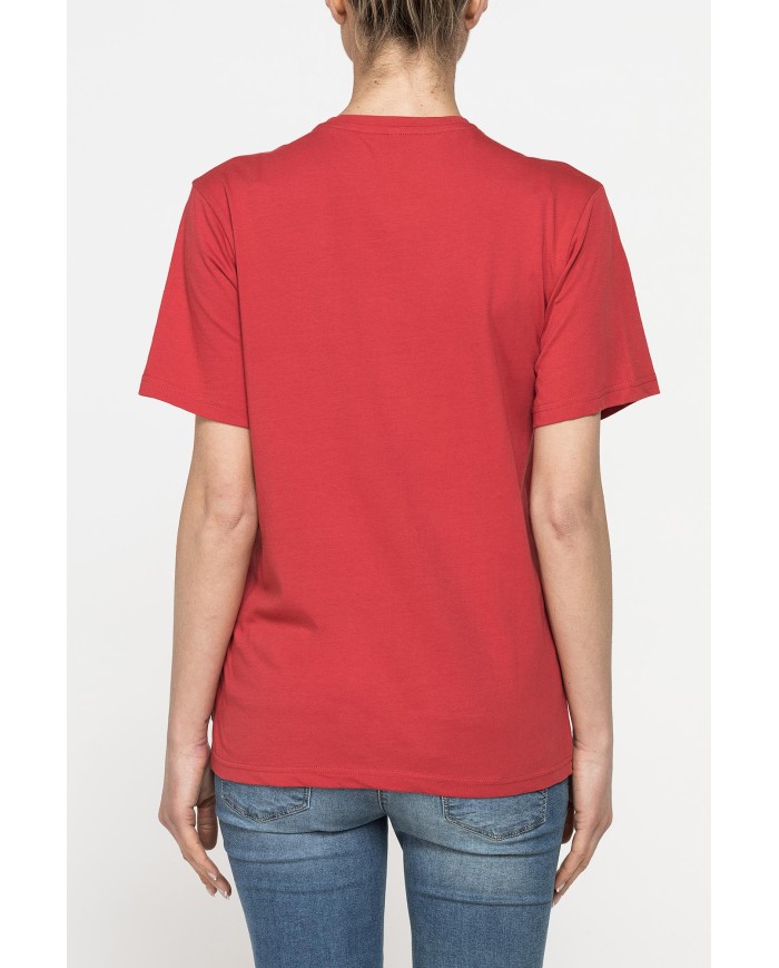 T-SHIRT GIROCOLLO IN COTONE CON STAMPA NEW LOGO CARRERA