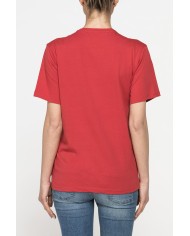 T-SHIRT GIROCOLLO IN COTONE CON STAMPA NEW LOGO CARRERA