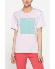 T-SHIRT GIROCOLLO IN COTONE CON STAMPA NEW LOGO CARRERA