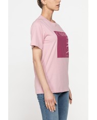 T-SHIRT GIROCOLLO IN COTONE CON STAMPA NEW LOGO CARRERA