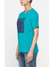 T-SHIRT GIROCOLLO IN COTONE CON STAMPA NEW LOGO CARRERA