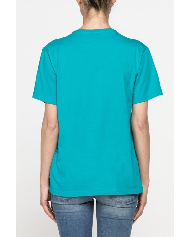 T-SHIRT GIROCOLLO IN COTONE CON STAMPA NEW LOGO CARRERA