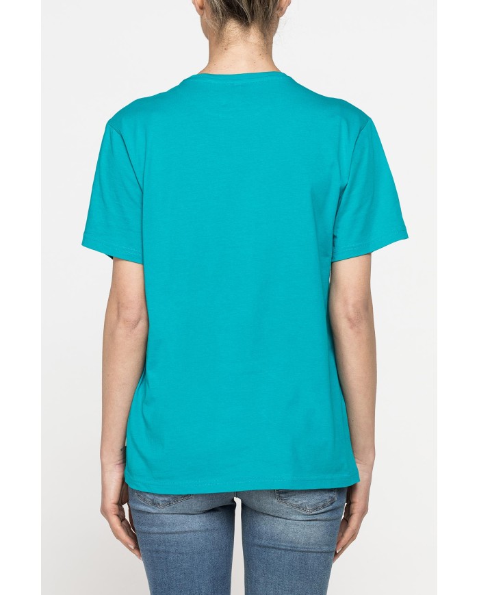 T-SHIRT GIROCOLLO IN COTONE CON STAMPA NEW LOGO CARRERA