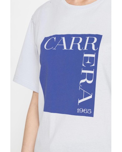 T-SHIRT GIROCOLLO IN COTONE CON STAMPA NEW LOGO CARRERA