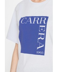 T-SHIRT GIROCOLLO IN COTONE CON STAMPA NEW LOGO CARRERA