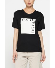 T-SHIRT GIROCOLLO IN COTONE CON STAMPA NEW LOGO CARRERA