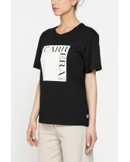 T-SHIRT GIROCOLLO IN COTONE CON STAMPA NEW LOGO CARRERA
