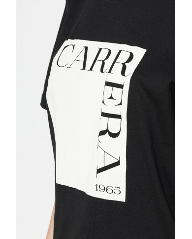 T-SHIRT GIROCOLLO IN COTONE CON STAMPA NEW LOGO CARRERA