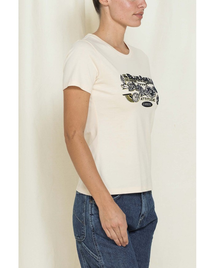 T-SHIRT GIROCOLLO CON STAMPA REPLICA