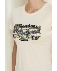 T-SHIRT GIROCOLLO CON STAMPA REPLICA