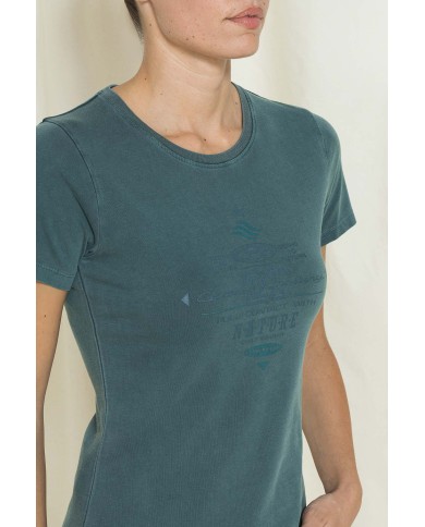 T-SHIRT GIROCOLLO CON STAMPA REPLICA