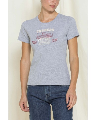 T-SHIRT GIROCOLLO CON STAMPA REPLICA