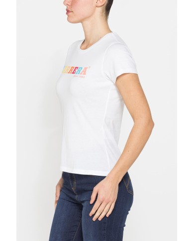 T-SHIRT GIROCOLLO CON STAMPA CARRERA IN JERSEY DI PURO COTONE