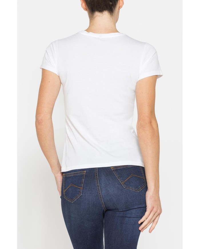 T-SHIRT GIROCOLLO CON STAMPA CARRERA IN JERSEY DI PURO COTONE