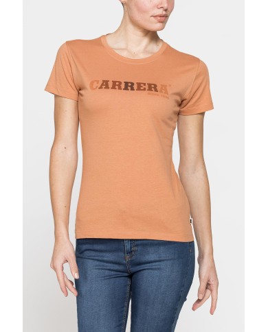 T-SHIRT GIROCOLLO CON STAMPA CARRERA IN JERSEY DI PURO COTONE