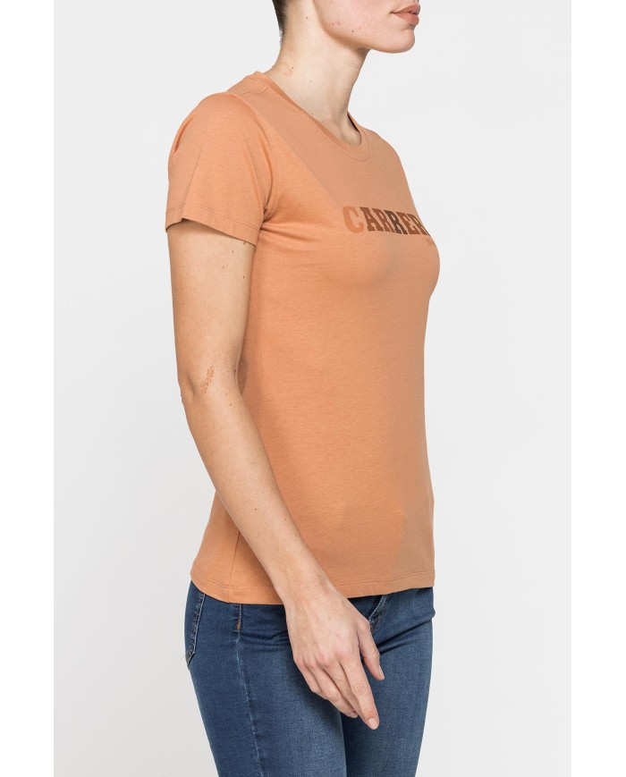 T-SHIRT GIROCOLLO CON STAMPA CARRERA IN JERSEY DI PURO COTONE