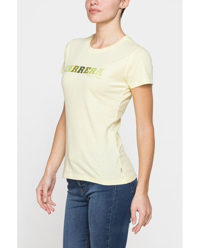 T-SHIRT GIROCOLLO CON STAMPA CARRERA IN JERSEY DI PURO COTONE