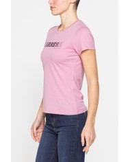 T-SHIRT GIROCOLLO CON STAMPA CARRERA IN JERSEY DI PURO COTONE