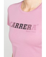T-SHIRT GIROCOLLO CON STAMPA CARRERA IN JERSEY DI PURO COTONE