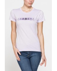 T-SHIRT GIROCOLLO CON STAMPA CARRERA IN JERSEY DI PURO COTONE
