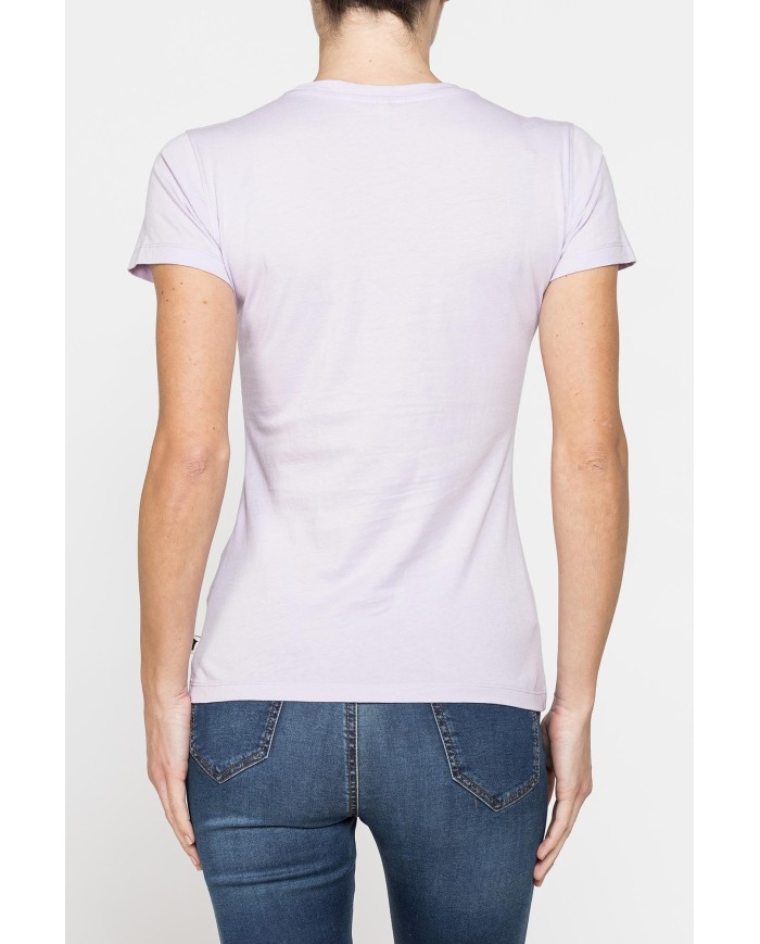 T-SHIRT GIROCOLLO CON STAMPA CARRERA IN JERSEY DI PURO COTONE