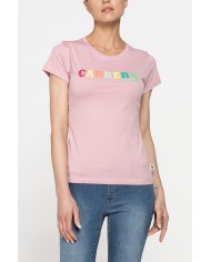 T-SHIRT GIROCOLLO CON STAMPA CARRERA IN JERSEY DI PURO COTONE
