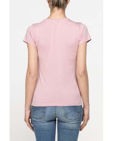 T-SHIRT GIROCOLLO CON STAMPA CARRERA IN JERSEY DI PURO COTONE