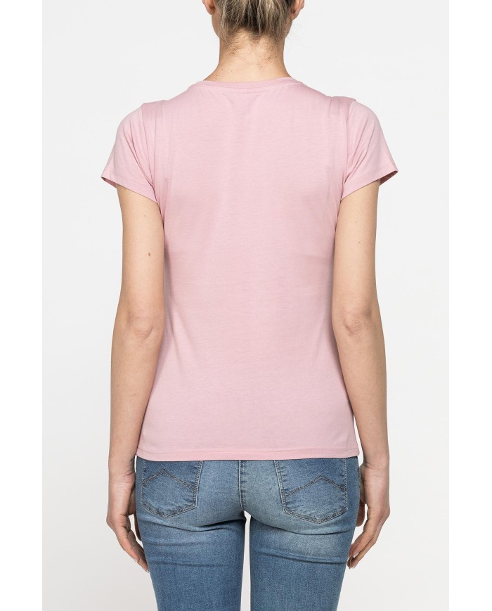 T-SHIRT GIROCOLLO CON STAMPA CARRERA IN JERSEY DI PURO COTONE