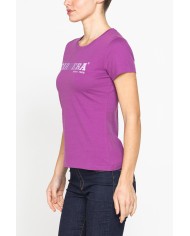T-SHIRT GIROCOLLO CON STAMPA CARRERA IN JERSEY DI PURO COTONE