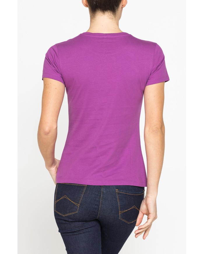 T-SHIRT GIROCOLLO CON STAMPA CARRERA IN JERSEY DI PURO COTONE