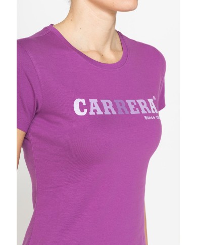 T-SHIRT GIROCOLLO CON STAMPA CARRERA IN JERSEY DI PURO COTONE
