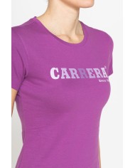 T-SHIRT GIROCOLLO CON STAMPA CARRERA IN JERSEY DI PURO COTONE