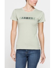 T-SHIRT GIROCOLLO CON STAMPA CARRERA IN JERSEY DI PURO COTONE