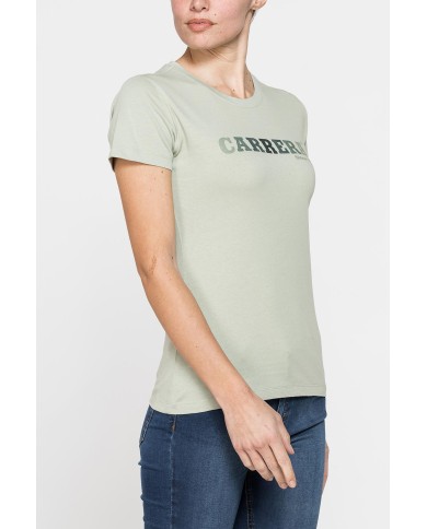 T-SHIRT GIROCOLLO CON STAMPA CARRERA IN JERSEY DI PURO COTONE