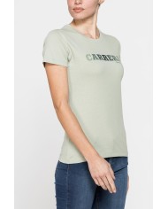 T-SHIRT GIROCOLLO CON STAMPA CARRERA IN JERSEY DI PURO COTONE