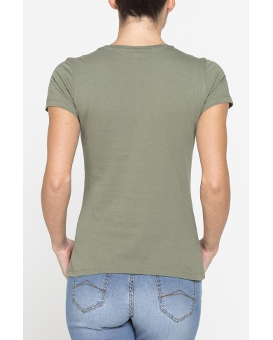 T-SHIRT GIROCOLLO CON STAMPA CARRERA IN JERSEY DI PURO COTONE