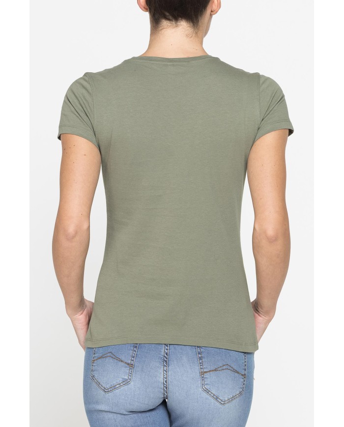 T-SHIRT GIROCOLLO CON STAMPA CARRERA IN JERSEY DI PURO COTONE