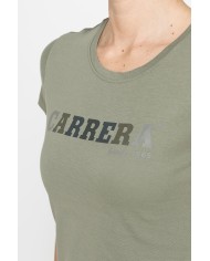 T-SHIRT GIROCOLLO CON STAMPA CARRERA IN JERSEY DI PURO COTONE