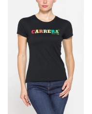 T-SHIRT GIROCOLLO CON STAMPA CARRERA IN JERSEY DI PURO COTONE