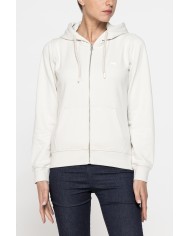 FELPA BASICA FULL ZIP CON CAPPUCCIO