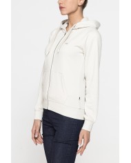 FELPA BASICA FULL ZIP CON CAPPUCCIO