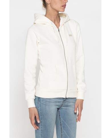 FELPA BASICA FULL ZIP CON CAPPUCCIO