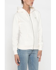 FELPA BASICA FULL ZIP CON CAPPUCCIO